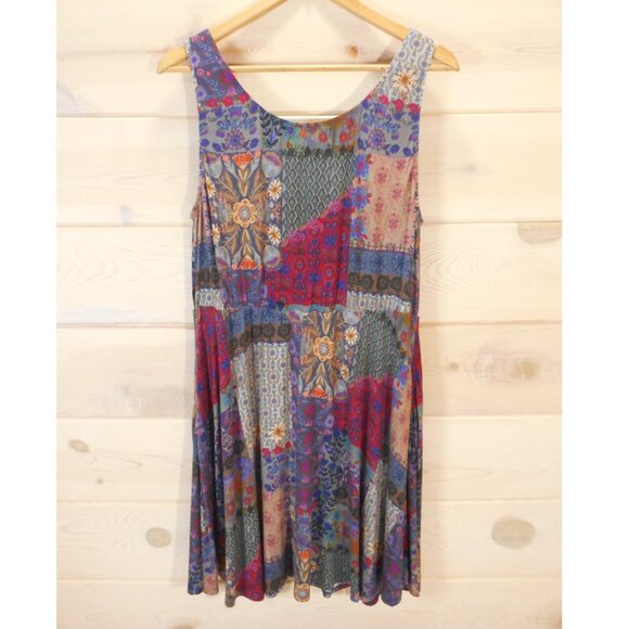 NWT Natural Life Opal ButterSoft Ballet Dress Size XL Patchwork Sleeveless Boho - Picture 6 of 12
